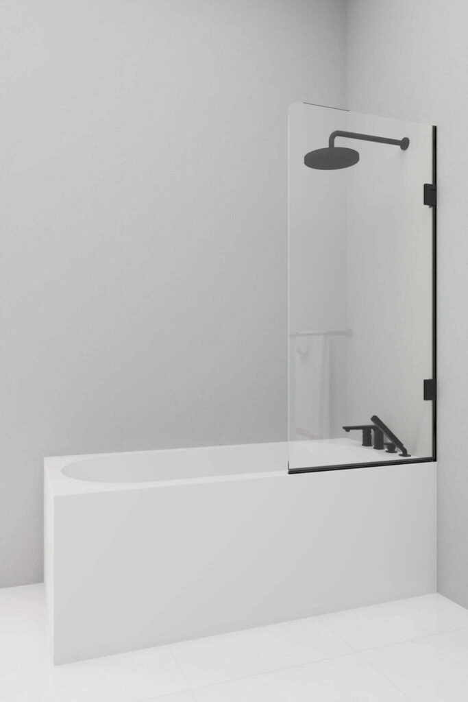 Moderni Danė dušo sienelė iš grūdinto stiklo Klaipėda