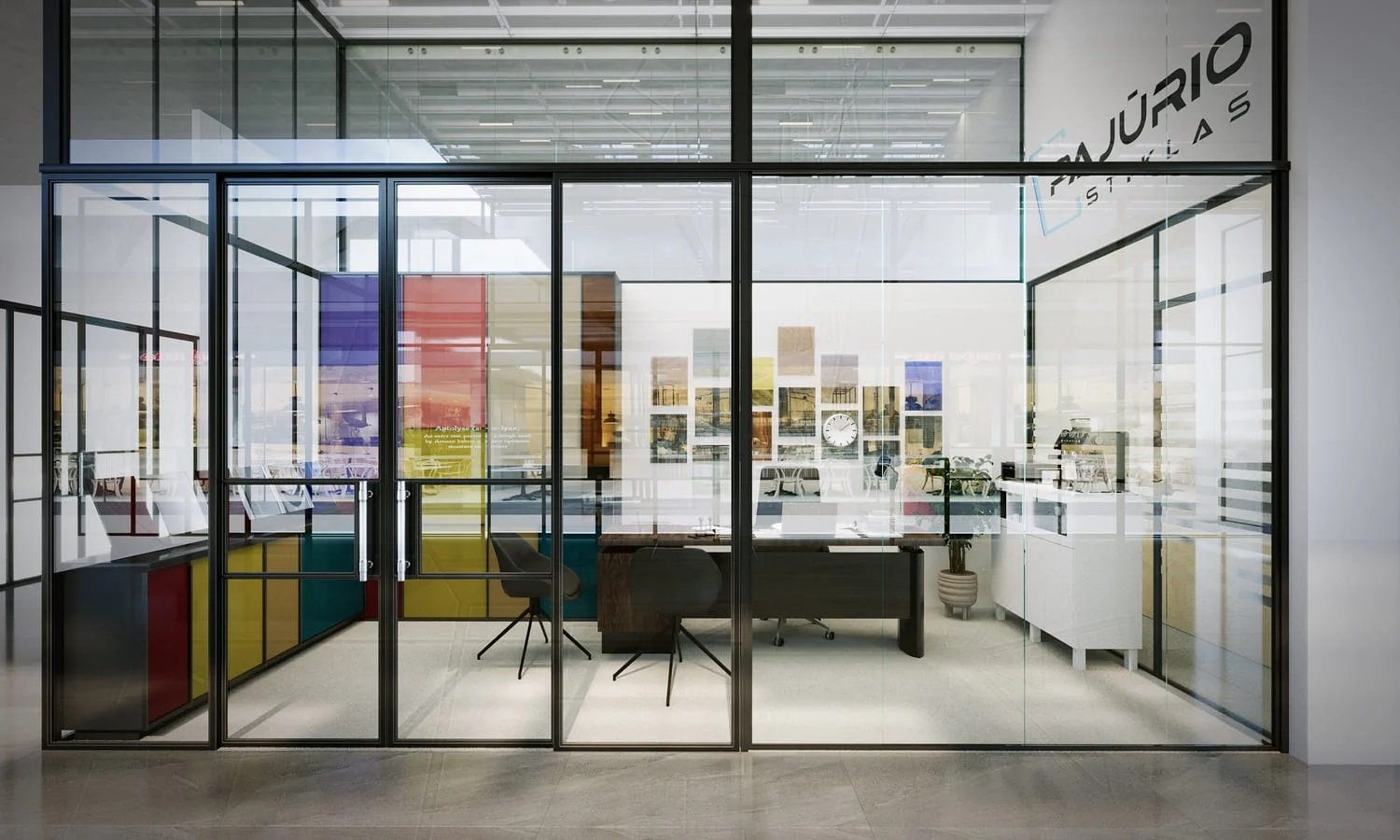 Modernus Pajūriostiklas.lt ofisas Klaipėdoje.